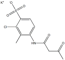4-(Acetoacetylamino)-2-chloro-3-methylbenzenesulfonic acid potassium salt,,结构式