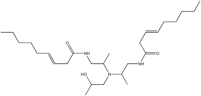 N,N'-[2-Hydroxypropyliminobis(2-methyl-2,1-ethanediyl)]bis(3-nonenamide) 结构式