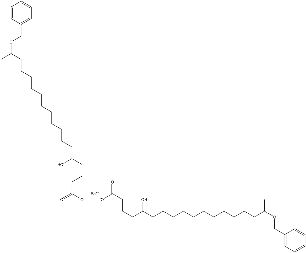 Bis(17-benzyloxy-5-hydroxystearic acid)barium salt Structure