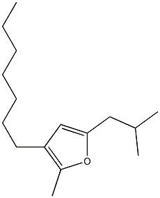 3-Heptyl-5-isobutyl-2-methylfuran Structure