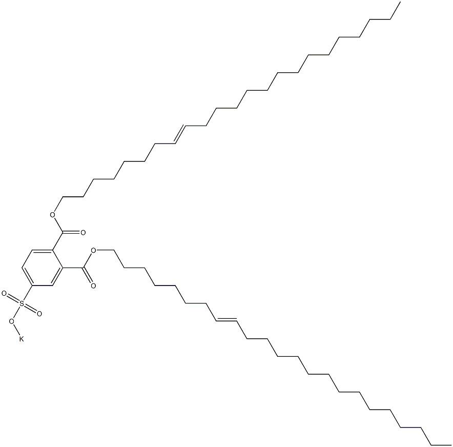 4-(Potassiosulfo)phthalic acid di(8-tricosenyl) ester Struktur