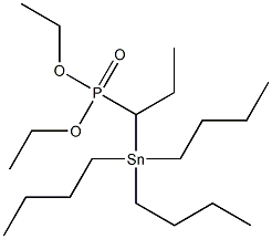 1-(トリブチルスタンニル)プロピルホスホン酸ジエチル 化学構造式
