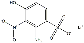 2-Amino-4-hydroxy-3-nitrobenzenesulfonic acid lithium salt,,结构式