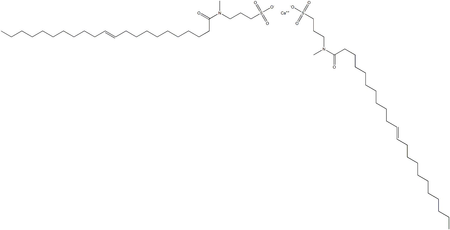 Bis[3-[N-(1-oxo-11-docosen-1-yl)-N-methylamino]-1-propanesulfonic acid]calcium salt Structure