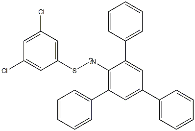 N-(2,4,6-Triphenylphenyl)-N-[(3,5-dichlorophenyl)thio]aminyl radical Struktur