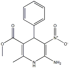 6-Amino-1,4-dihydro-2-methyl-5-nitro-4-[phenyl]nicotinic acid methyl ester 结构式