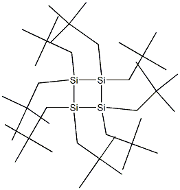 Octa(2,2-dimethylpropyl)cyclotetrasilane Structure