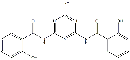 N,N'-(6-Amino-1,3,5-triazine-2,4-diyl)bis(2-hydroxybenzamide) Structure