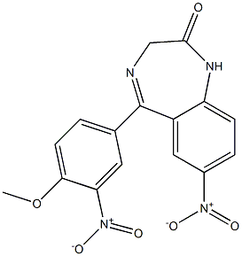 7-Nitro-1,3-dihydro-5-(4-methoxy-3-nitrophenyl)-2H-1,4-benzodiazepin-2-one