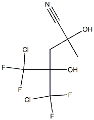 5-Chloro-4-(chlorodifluoromethyl)-5,5-difluoro-2,4-dihydroxy-2-methylvaleronitrile,,结构式