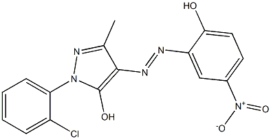1-(o-Chlorophenyl)-4-(2-hydroxy-5-nitrophenylazo)-3-methyl-1H-pyrazol-5-ol Structure