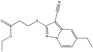 3-[(3-Cyano-5-ethylpyrazolo[1,5-a]pyridin-2-yl)thio]propionic acid ethyl ester