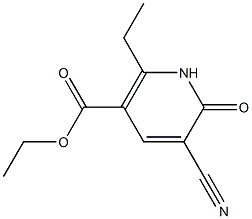 1,6-ジヒドロ-5-シアノ-2-エチル-6-オキソピリジン-3-カルボン酸エチル 化学構造式