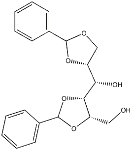 1-O,2-O:4-O,5-O-Dibenzylidene-L-glucitol,,结构式