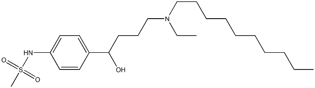 4-(N-Ethyldecylamino)-1-(4-methylsulfonylaminophenyl)-1-butanol Structure