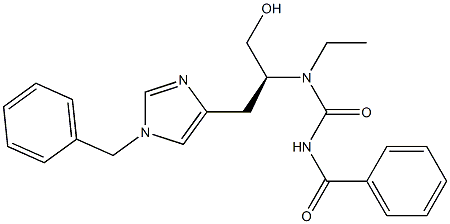 N-[(S)-2-(1-Benzyl-1H-imidazol-4-yl)1-hydroxymethylethyl]-N-ethyl-N'-(benzoyl)urea,,结构式