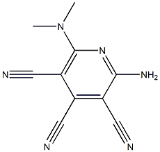 2-Amino-6-dimethylamino-3,4,5-pyridinetricarbonitrile Structure