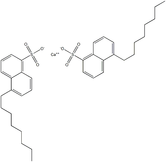 Bis(5-octyl-1-naphthalenesulfonic acid)calcium salt Structure