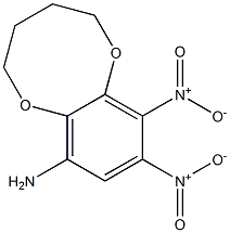 (2,3,4,5-テトラヒドロ-9,10-ジニトロ-1,6-ベンゾジオキソシン)-7-アミン 化学構造式