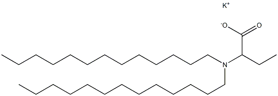 2-(ジトリデシルアミノ)酪酸カリウム 化学構造式