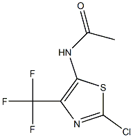 N-[2-クロロ-4-(トリフルオロメチル)チアゾール-5-イル]アセトアミド 化学構造式