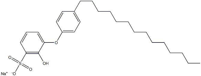 2-Hydroxy-4'-tetradecyl[oxybisbenzene]-3-sulfonic acid sodium salt,,结构式