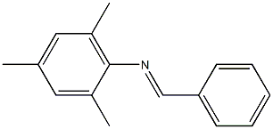 1-(ベンジリデンアミノ)-2,4,6-トリメチルベンゼン 化学構造式