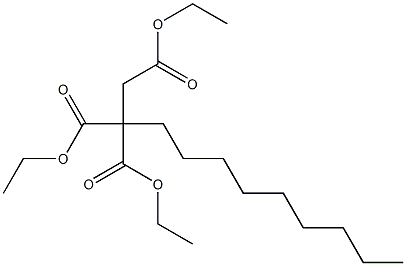 3,3-Bis(ethoxycarbonyl)dodecanoic acid ethyl ester Structure