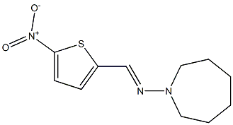 5-Nitro-2-[[(hexahydro-1H-azepin)-1-yl]iminomethyl]thiophene Structure