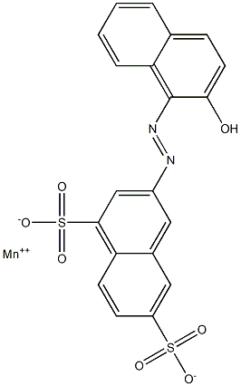 2-[(2-Hydroxy-1-naphtyl)azo]-4,7-naphthalenedisulfonic acid manganese(II) salt Structure