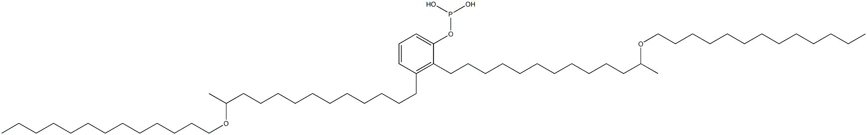 Phosphorous acid bis[12-(tridecyloxy)tridecyl]phenyl ester Structure