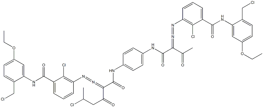 3,3'-[2-(1-Chloroethyl)-1,4-phenylenebis[iminocarbonyl(acetylmethylene)azo]]bis[N-[2-(chloromethyl)-5-ethoxyphenyl]-2-chlorobenzamide]|