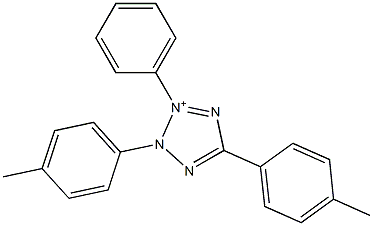 2,5-Di(p-tolyl)-3-phenyl-2H-tetrazol-3-ium Struktur