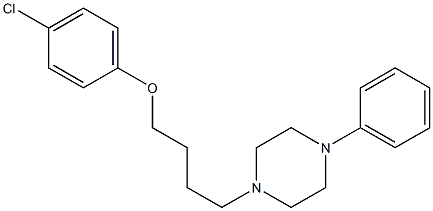 1-[4-(4-クロロフェノキシ)ブチル]-4-フェニルピペラジン 化学構造式