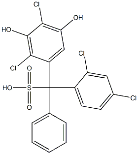 (2,4-Dichlorophenyl)(2,4-dichloro-3,5-dihydroxyphenyl)phenylmethanesulfonic acid Structure