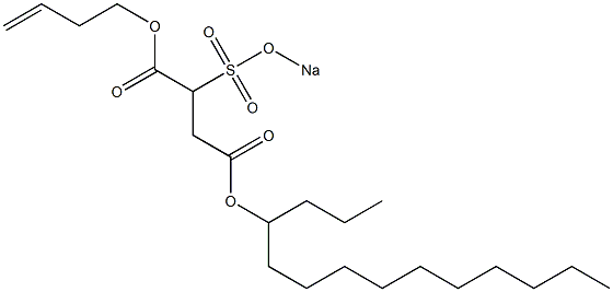 2-(Sodiosulfo)succinic acid 4-tetradecyl 1-(3-butenyl) ester,,结构式