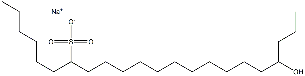 19-Hydroxydocosane-7-sulfonic acid sodium salt Struktur
