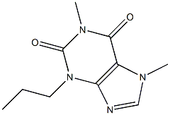 1,7-ジメチル-3-プロピル-3,7-ジヒドロ-1H-プリン-2,6-ジオン 化学構造式