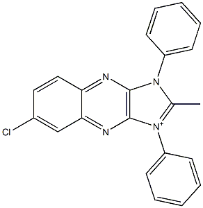 6-Chloro-2-methyl-1,3-diphenyl-1H-imidazo[4,5-b]quinoxalin-3-ium Structure