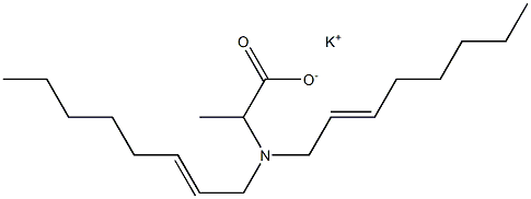 2-[ジ(2-オクテニル)アミノ]プロパン酸カリウム 化学構造式