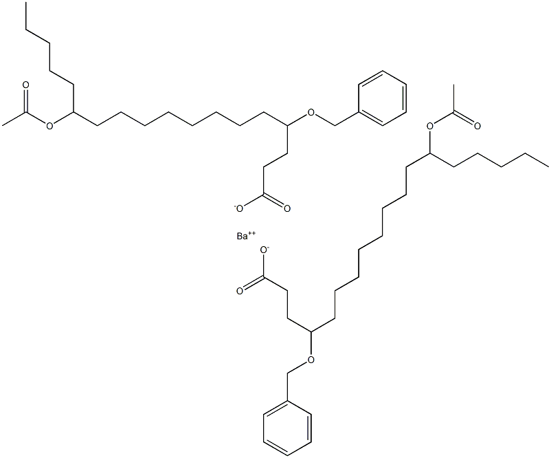 Bis(4-benzyloxy-13-acetyloxystearic acid)barium salt Structure