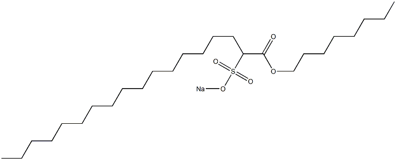2-(Sodiosulfo)octadecanoic acid octyl ester Struktur