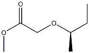 (-)-[(R)-sec-ブチルオキシ]酢酸メチル 化学構造式