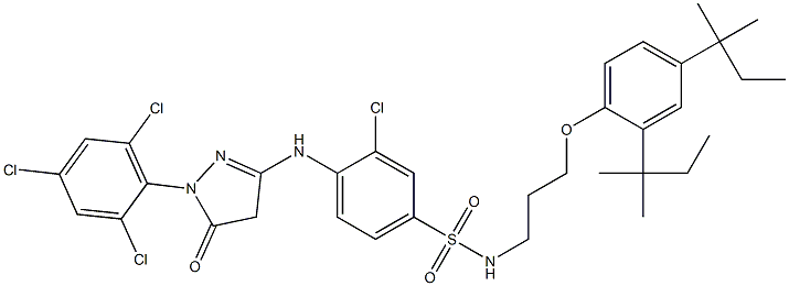 1-(2,4,6-Trichlorophenyl)-3-[2-chloro-4-[3-(2,4-di-tert-pentylphenoxy)propylsulfamoyl]anilino]-5(4H)-pyrazolone