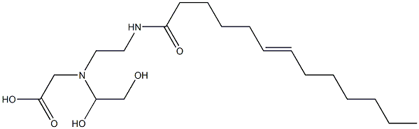 N-(1,2-Dihydroxyethyl)-N-[2-(6-tridecenoylamino)ethyl]aminoacetic acid Struktur