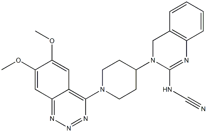 4-[4-[(2-Cyanoamino-3,4-dihydroquinazolin)-3-yl]piperidino]-6,7-dimethoxy-1,2,3-benzotriazine