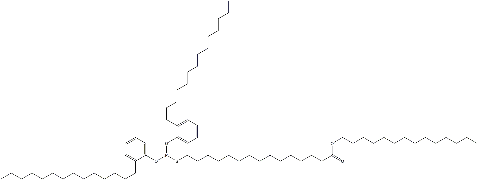 Thiophosphorous acid O,O-bis(2-tetradecylphenyl)S-(15-tetradecyloxy-15-oxopentadecyl) ester