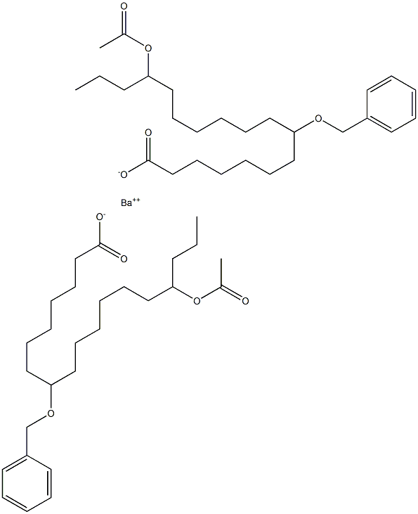 Bis(8-benzyloxy-15-acetyloxystearic acid)barium salt Structure