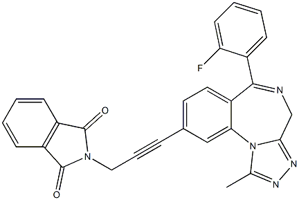 6-(2-Fluorophenyl)-9-[3-[(2,3-dihydro-1,3-dioxo-1H-isoindol)-2-yl]-1-propynyl]-1-methyl-4H-[1,2,4]triazolo[4,3-a][1,4]benzodiazepine