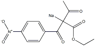 2-(p-Nitrobenzoyl)-2-sodio-3-oxobutyric acid ethyl ester 结构式